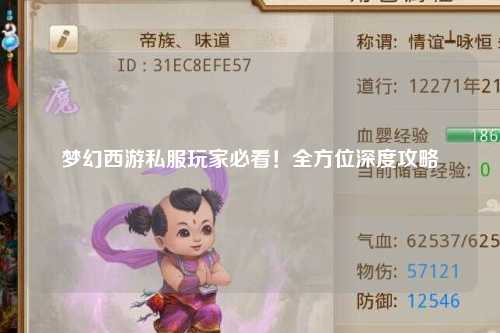 夢幻西游私服玩家必看！全方位深度攻略